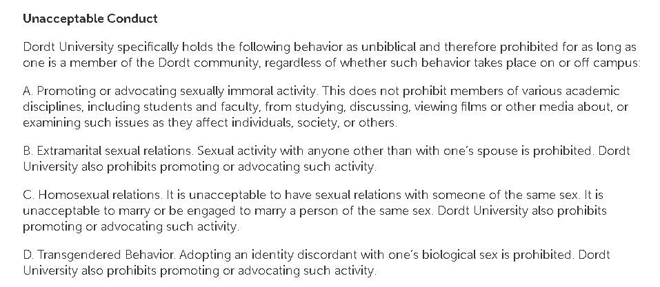 Dordt student handbook